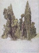 Samuel Palmer The Cypresses at the Villa d'Este painting